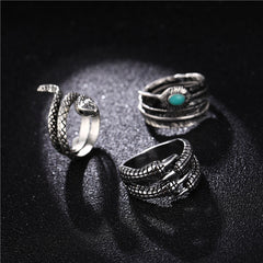 Anillo abierto de aleación estilo punk hip hop