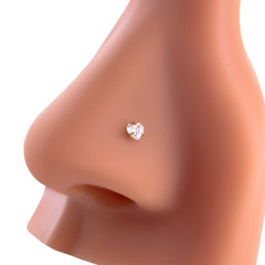 1 pieza de aros y pendientes para la nariz, estilo simple, estilo clásico, pentagrama, forma de corazón redondo, aros y pendientes para la nariz de acero inoxidable 316L.