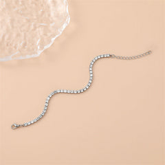 Pulseras de acero inoxidable 304 con diamantes de imitación, estilo simple, brillantes y geométricos, a granel