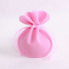 Bolsas de embalaje para joyería de tela flocada de color sólido de estilo simple