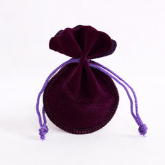 Bolsas de embalaje para joyería de tela flocada de color sólido de estilo simple