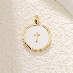 6 Pieces Copper Color Block Pendant