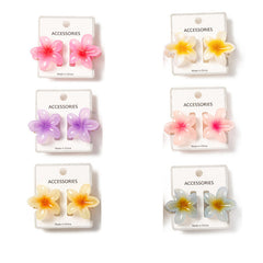 Women's Sweet Floral Plastic Resin Stoving Varnish Hair Claws