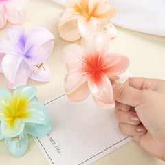 Pinzas para el pelo con diseño de flores de resina plástica para mujer, barnizadas al horno