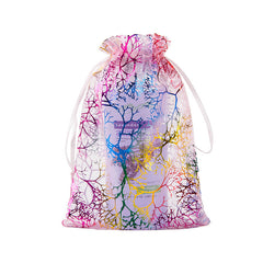 Bolsas de organza para embalaje de joyas con impresión de estilo clásico