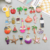 24 modelos por modelo 1, 24/paquete Colgante de impresión de aleación