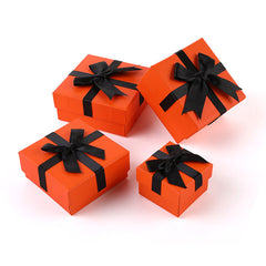 Basic Simple Style Solid Color Bow Knot Paper Jewelry Boxes