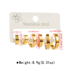1 Set Simple Style Commute Solid Color 304 Stainless Steel Drop Earrings