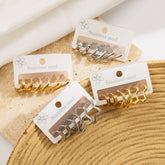 1 juego de pendientes casuales y elegantes de acero inoxidable 316 de color sólido