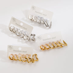 1 Set Casual Elegant Solid Color 316 Stainless Steel Earrings