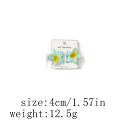 Pinzas para el cabello con barniz de secado al horno de resina plástica con diseño de flores dulces para mujer