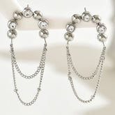 1 Pair Vintage Style French Style Tassel 201 Stainless Steel 18K Gold Plated Drop Earrings