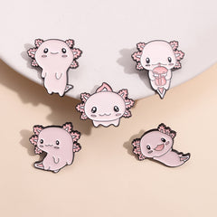 Broches para mujer con diseño de animales de dibujos animados, estampados en aleación y barnizado al horno (12 piezas por paquete)
