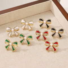 1 Pair Casual Sweet Simple Style Bow Knot Alloy Ear Studs