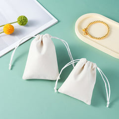 Bolsas de embalaje para joyería de felpa de color sólido, estilo clásico y sencillo