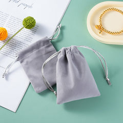 Bolsas de embalaje para joyería de felpa de color sólido, estilo clásico y sencillo