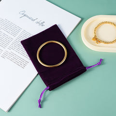 Bolsas de embalaje para joyería de felpa de color sólido, estilo clásico y sencillo