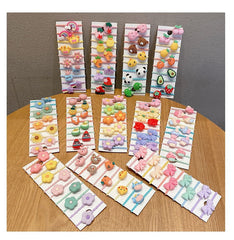 Children's hair accessories cute hair rope summer new small rubber band baby hair ring hair volume less thumb ring hair rope wholesale(per suit)