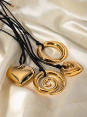 Wholesale Jewelry Vacation Simple Style Heart Shape 304 Stainless Steel Zircon 18K Gold Plated Plating Earrings Necklace