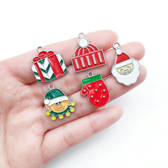 1 pieza 16 * 21 mm 18 * 20 mm 18 * 21 mm Aleación Muñeco de Nieve Copo de Nieve Alce Colgante Accesorios de Joyería