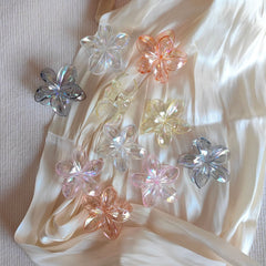 Horquilla de flor de huevo transparente AB Color Agarre de pelo Clip de tiburón Agarre de pelo degradado Accesorios para el cabello avanzados