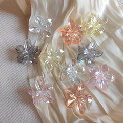 Horquilla de flor de huevo transparente AB Color Agarre de pelo Clip de tiburón Agarre de pelo degradado Accesorios para el cabello avanzados