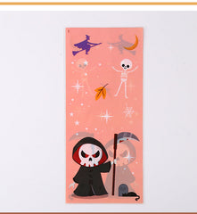 Halloween Element Candy Bag Creative Skull Ghost Opp Flat Pocket Candy Snack Gift Bag Party Decoration (per 100 pieces)