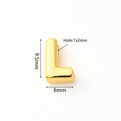 1 pieza/paquete de cuentas pulidas con forma de burbuja de cobre chapadas en oro de 18 quilates de 9,5 x 6 mm, 9,5 x 7,5 mm, 9,5 x 8 mm y 7 x 2 mm.