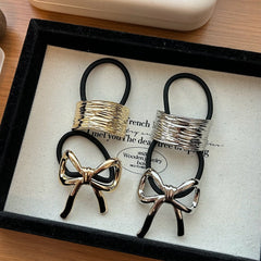 Women's IG Style French Style Bow Knot Alloy Hair Tie