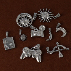 1 Piece 14.1*11.2mm 18.8*13mm 304 Stainless Steel 316 Stainless Steel 24K Gold Plated Sun Moon Pendant