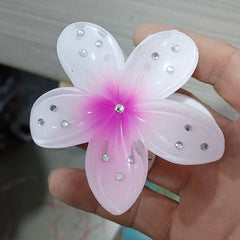 Pinzas para el pelo acrílicas con flores dulces para mujer