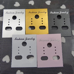 E1471 plastic jewelry Cardboard DIY jewelry accessories single pair of packaging card with English printing 1000 sheets