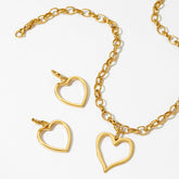 Wholesale Jewelry Modern Style Sweet Heart Shape 304 Stainless Steel 316 Stainless Steel 16K Gold Plated White Gold Plated Gold Plated Jewelry Set