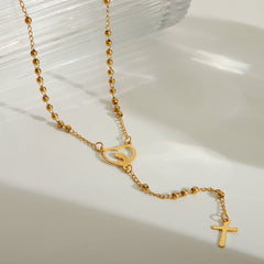 Wholesale Jewelry Religion Ethnic Style Classic Style Portrait Jesus Stainless Steel 203L 18K Gold Plated Necklace