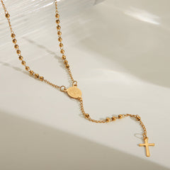Wholesale Jewelry Religion Ethnic Style Classic Style Portrait Jesus Stainless Steel 203L 18K Gold Plated Necklace