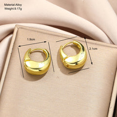 1 Pair Elegant Exaggerated Star Solid Color Flower Alloy Ear Cuffs