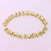 1 cadena colgante con letras de cobre de 6 x 7 mm (cada 2 piezas)