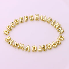 1 Piece 6*7mm Copper Letter Pendant Chain (per 2 pieces)
