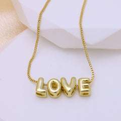 1 Piece 6*7mm Copper Letter Pendant Chain (per 2 pieces)