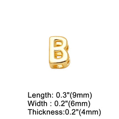 Letra de cobre bañada en oro de 18 quilates