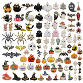 1 Piece 10 * 23mm 12 * 15mm 18 * 20mm Alloy Pumpkin Spider Ghost Pendant Jewelry Accessories