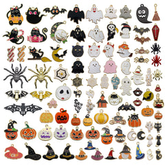1 Piece 10 * 23mm 12 * 15mm 18 * 20mm Alloy Pumpkin Spider Ghost Pendant Jewelry Accessories