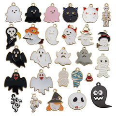 1 Piece 10 * 23mm 12 * 15mm 18 * 20mm Alloy Pumpkin Spider Ghost Pendant Jewelry Accessories