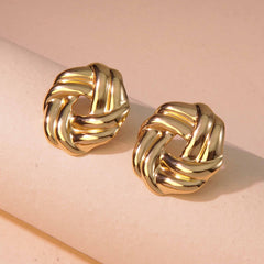 1 Pair Simple Style Commute Geometric 304 Stainless Steel Imitation Gold Ear Studs