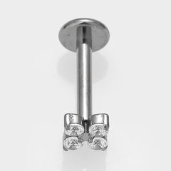 1 Piece Lip Rings Simple Style Commute Crown Butterfly Titanium Steel Inlay Zircon 18K Gold Plated Ear Cartilage Rings & Studs