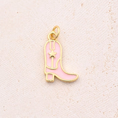 1 pieza/paquete de 15 x 12 mm, 16 x 6 mm, 16 x 9 mm, agujero de 3 a 3,9 mm, cobre chapado en oro de 18 quilates, botas para pastel, zapatos, accesorios de joyería, colgante.