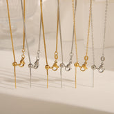 Wholesale Jewelry Basic Commute Solid Color 304 Stainless Steel 18K Gold Plated Necklace