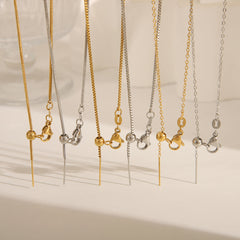 Wholesale Jewelry Basic Commute Solid Color 304 Stainless Steel 18K Gold Plated Necklace