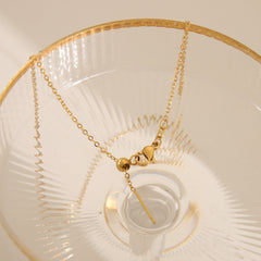 Wholesale Jewelry Basic Commute Solid Color 304 Stainless Steel 18K Gold Plated Necklace