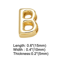 Copper 18K Gold Plated Plating Letter Bracelets